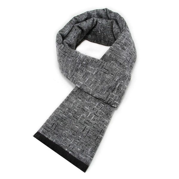 

men's short beard cotton scarf street geometric jacquard grey boy's neck, Blue;gray