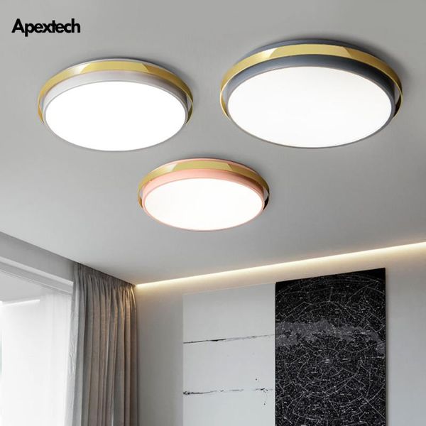 

ceiling lights macaron led nordic living room deco lighting luminaires round shaped children's bedroom light