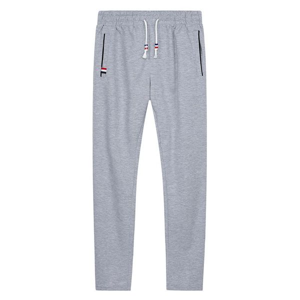 

men sweatpants solid thin joggers pants mens sportswear 2021 spring summer plus size men trousers casual gym fitness bottoms, Black