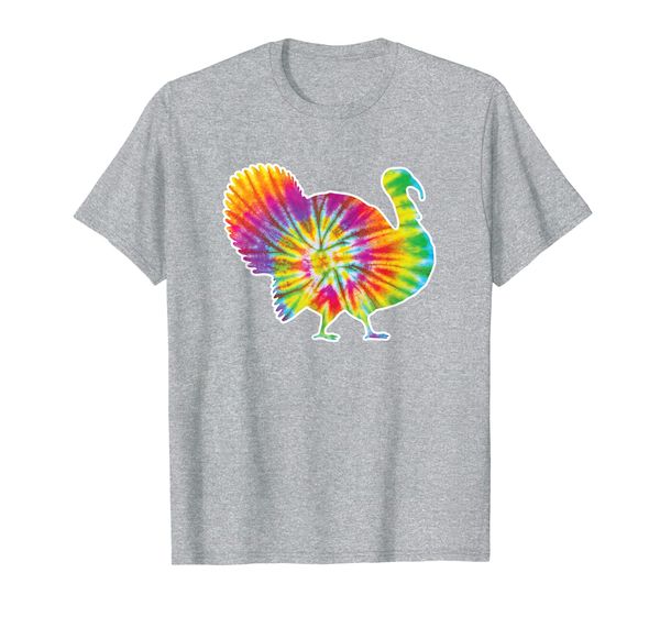 

cool tie dye turkey thanksgiving design t-shirt, White;black
