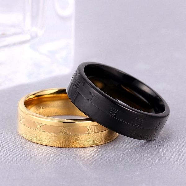 

wedding rings high end titanium steel women gold black digital stainless for men couple jewelry gift, Slivery;golden