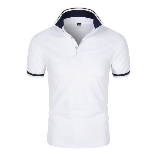 

casual fashion men's lapel short sve color tight t-shirt, 2021 large couple t-shirt, White;black
