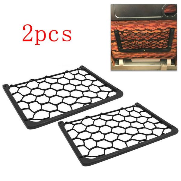 

car organizer plastic + mesh storage bags 2pcs 320mm x 170mm black for caravan rv boat