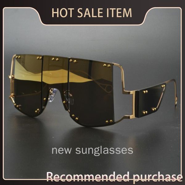 

vintage punk women uv400 oversized 2021 square sunglasses mens nx for men sunglasses luxury sunglass clear retro nvqjv xlapx, White;black