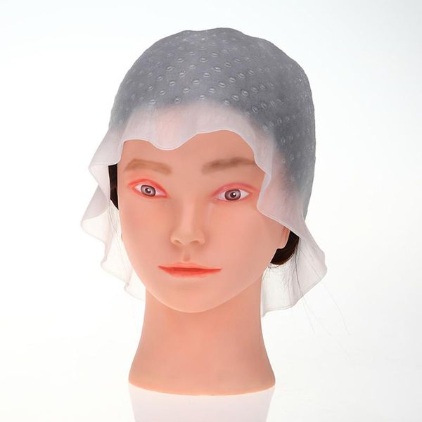 

party hats professional reusable salon hook hair color coloring highlighting dye silicone cap frosting tipping tools