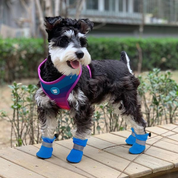 

dog apparel reflective shoes winter warm cat dogs socks anti-slip rain snow boots waterproof protecters for small