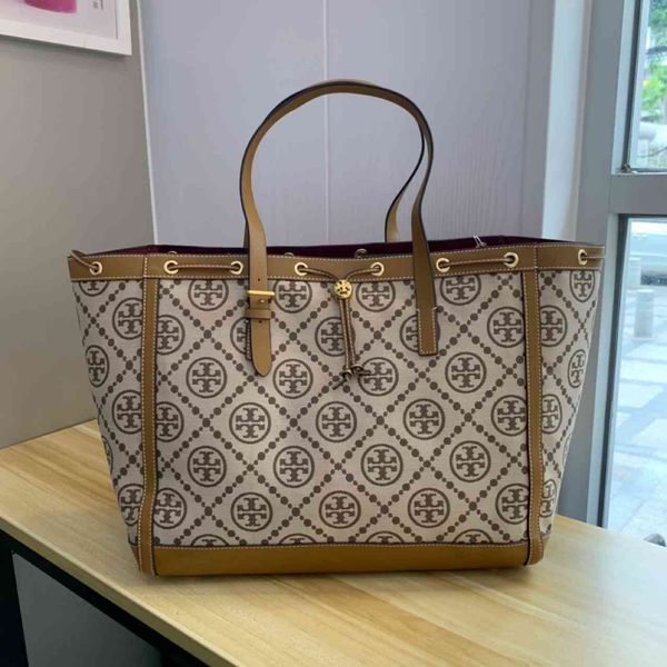 

women's bag new tot big mommy travel cow leather with canvas goods purse outlet