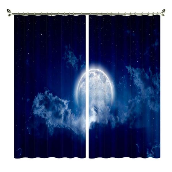 

curtain & drapes babson moonlight digital printing shading diy creative 3d po