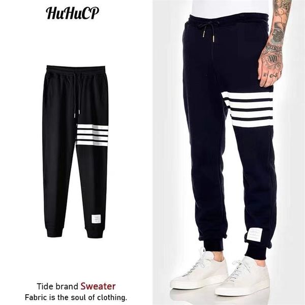 

trendy sweatpants men loose trousers autumn sport comfortable fashion jogging pants brand 's 210715, Black