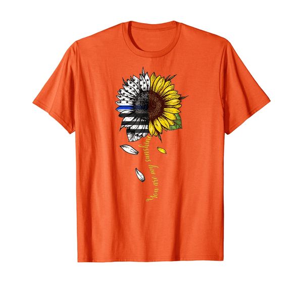 

you are my sunshine, sunflower police t-shirt, White;black
