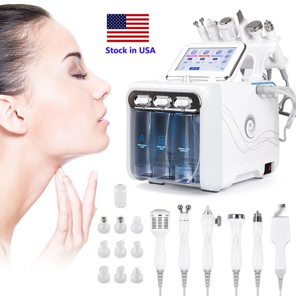 

stock in usa new product oxygen h2o2 small bubble beauty device deep clean hydra dermabrasion skin rejuvenation facial machine, Black;white