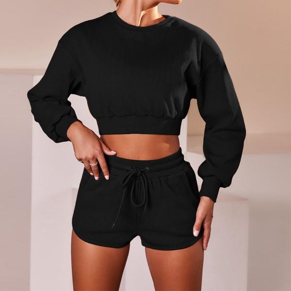 

yoga outfit women casual sport suit tracksuit 2 piece gym workout set for running shorts female autumn exercise training sportwear