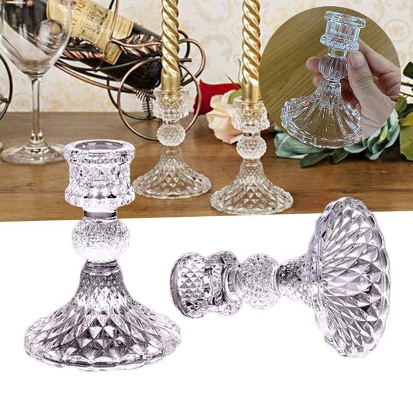 

candle holders classic glass candlestick holder exquiste style durable long lasting stable base easy to clean decoration for room