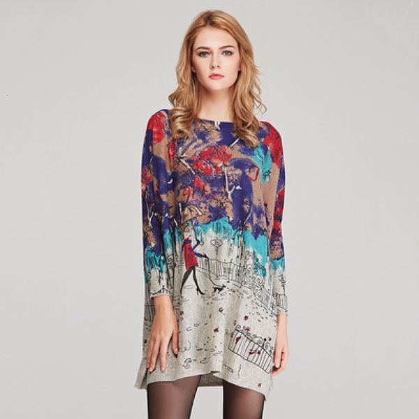 

2021 new fashions autumn impression loose long ladies comfortable sweater girls around the neck rvz2, White;black