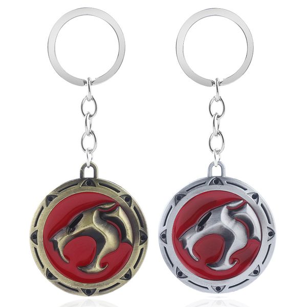

cartoon anime thundercats design logo alloy key chains keychain keyring, Silver