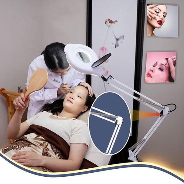 

floor lamps 16x diopter led magnifier lamp folding shadowless cold light beauty salon nail tattoo 220-240v