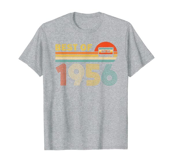 

63 years old t-shirt, made in 1956, vintage 63th birthday t-shirt, White;black