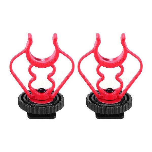 

cell phone mounts & holders 2pcs universal micshock mount cold shoe adapter plastic microphone bracket replacement for sgun microphones