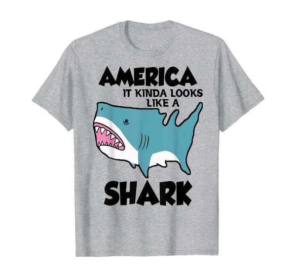 

america it kinda looks like a shark shirt, White;black