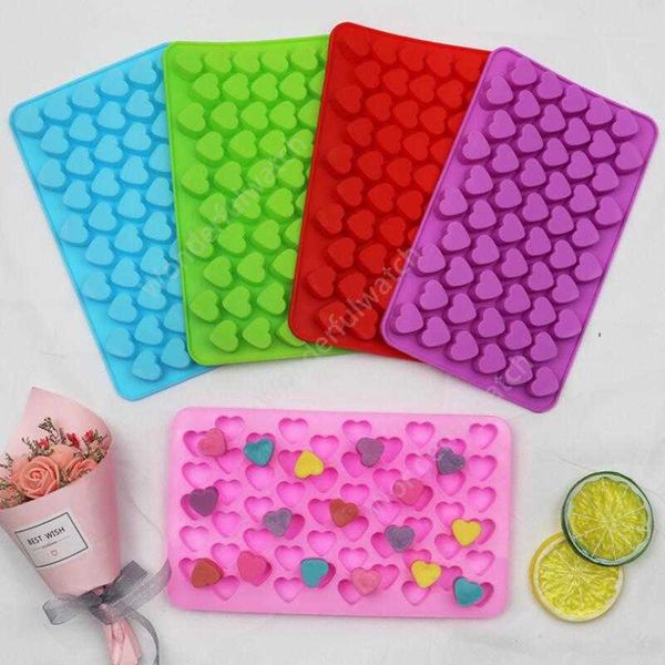 Moldes de chocolate Moldes Gummy Silicone Doces Molde de Gelo Cubo De Gelo Bandeja Nonstick Food Grade Nd Silicone Moldes 18.2 * 10.8 * 1cm Daw217