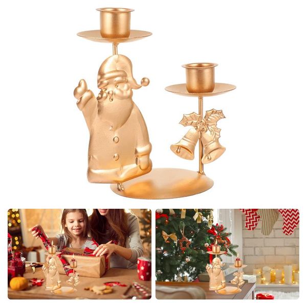 

candle holders 1pc christmas decorations classic candles iron stand