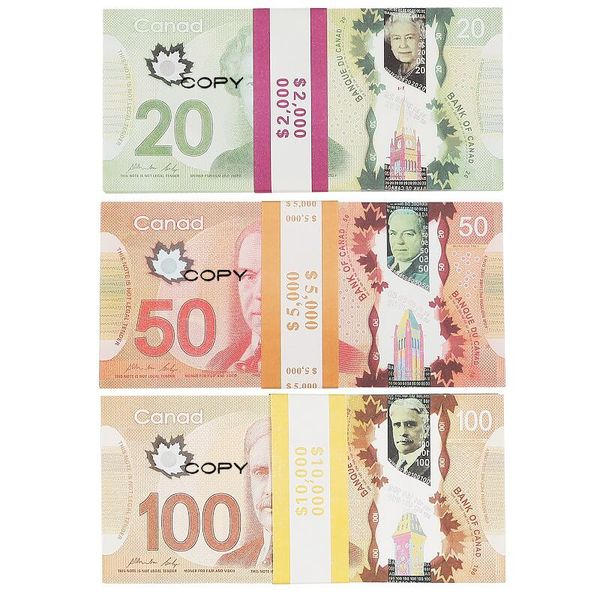 

prop money cad canadian party dollar canada banknotes fake notes movie props264a