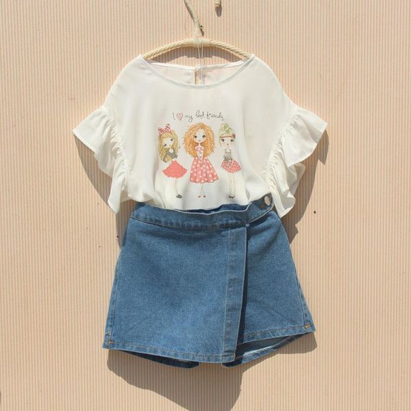 

shorts summer toddler girl clothes kids for teens fashion culottes denim girls children short jeans 2t-16y, Black