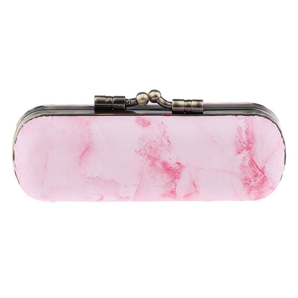 

portable lipstick case with mirror jewelry box stone pattern for women girls