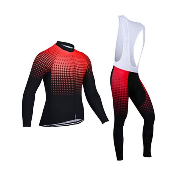 

racing sets 2021 men's cycling jersey long sleeve set bike clothing wear breathable, sweat-absorbent and comfortable transportation, Black;blue