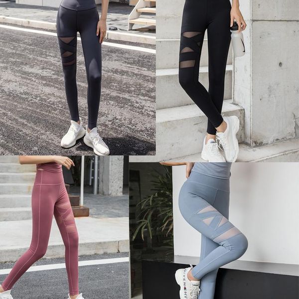 

women's pants & capris women high waist anti cellulite push up slim scrunch leggings mesh stitching jogging athletic gym fitness workou, Black;white