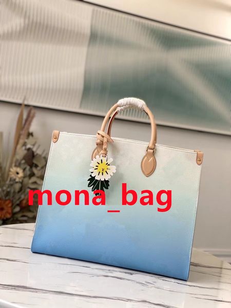 

mona_bag lady genuine leather luxurys designer bag handbag women's messenger shopping classic style fashion bags 2colors blue and pink