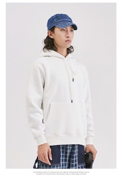 

soda men hoodies street style pure colors sports hooded sweatshirt pullover thick warm oversize hoodie men's fitness, Blue;black