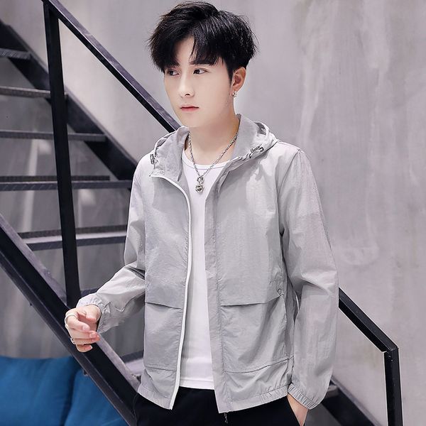 

2021 new anti ultraviolet sports windbreaker coat lightweight breathable sunscreen men's clothing, Black;brown