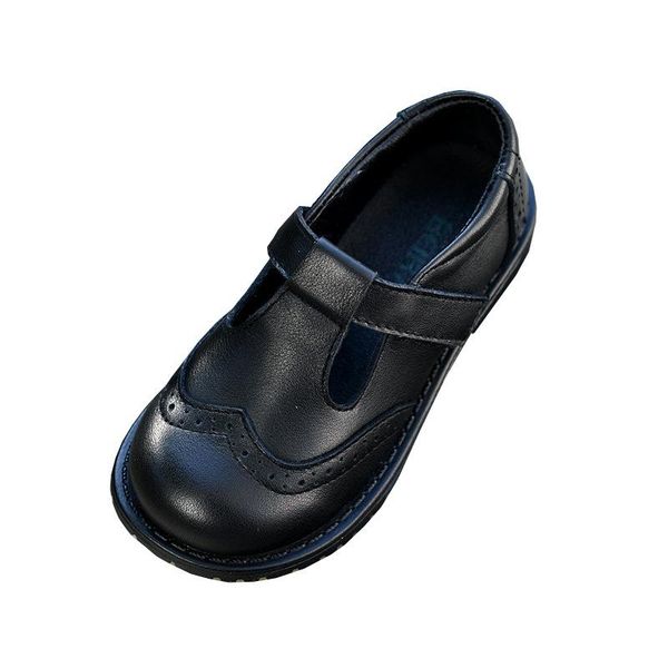 

athletic & outdoor spring girl's school shoes soft genuine leather children's casual breathable cowhide kids princess 28, Black
