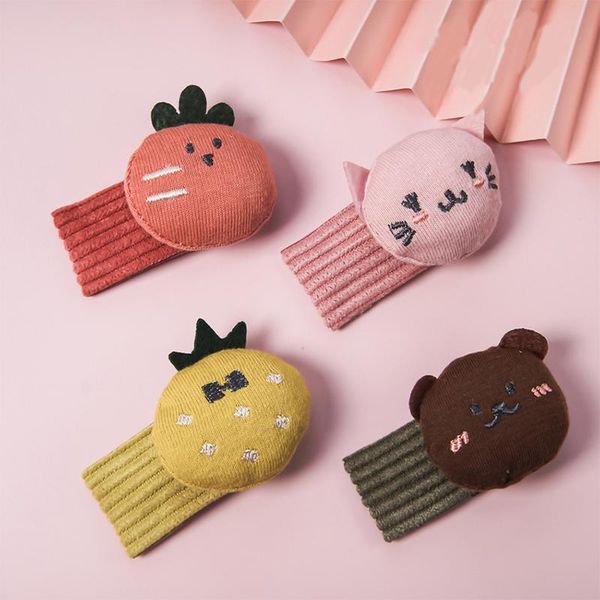 

hair accessories sweet colorful carton embroidery clips for baby girls flower animal hairpin , lovely barrettes, Slivery;white
