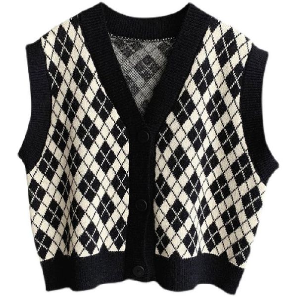 

women's knits & tees ins autumn loose and warm sweater vest female, White