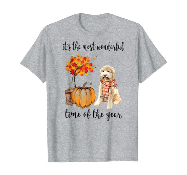 

it's the most wonderful time of the year goldendoodle t-shirt, White;black