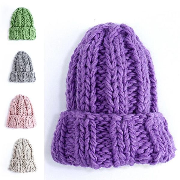 

women winter knitted beanies hat warm solid caps female autumn lady ski bonnet skullies chunky thick hat 2021 new, Blue;gray