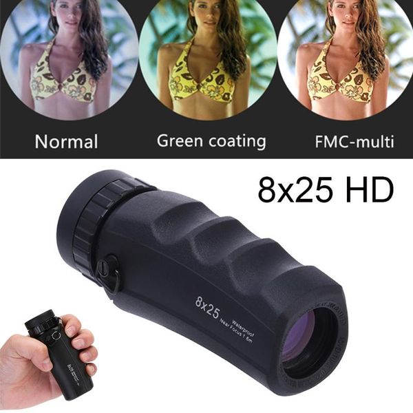 

telescope & binoculars portable hd monocular 8x25 eyepiece focus with durable and clear bak4 prism for bird watching camping hiking