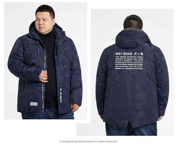 

Men's Down & Parkas Plus size 10XL 8XL 6XL 5XL Arrival Warm Winter Jacket Men Hooded Casual Loose Parka Coat Big large G8B9# PD9T, Black