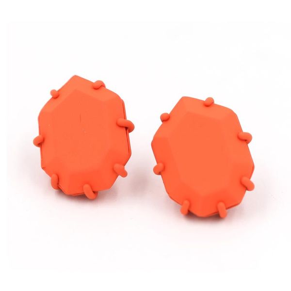 

stud fashion polygon geometric earrings valentine's day gift colored matte for women, Golden;silver