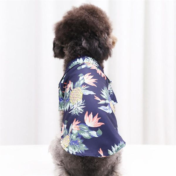 

dog apparel clothes summer beach shirt cute print hawaii casual pet travel pineapple floral short sleeve cat