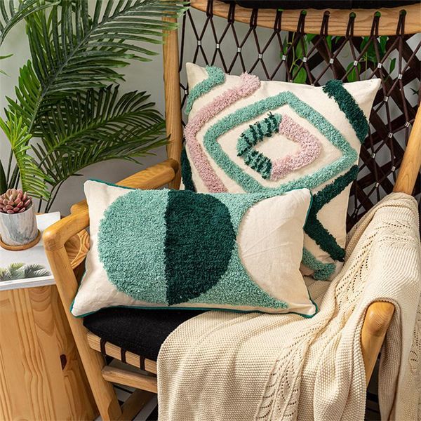 

cushion/decorative pillow bohemian clan style tufted 45x45cm/30x50cm square pillowcase modern minimalist cushion cover living room bedroom c
