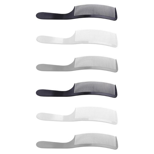 

hair brushes 6pcs fashionable s-shaped arc combs practical salon barber tools, Silver