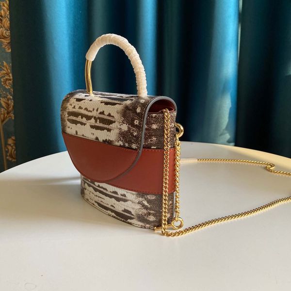 

75% off luxury handbag star show lizard embossed chain women's new shoulder bag slung bucket bag q6ou