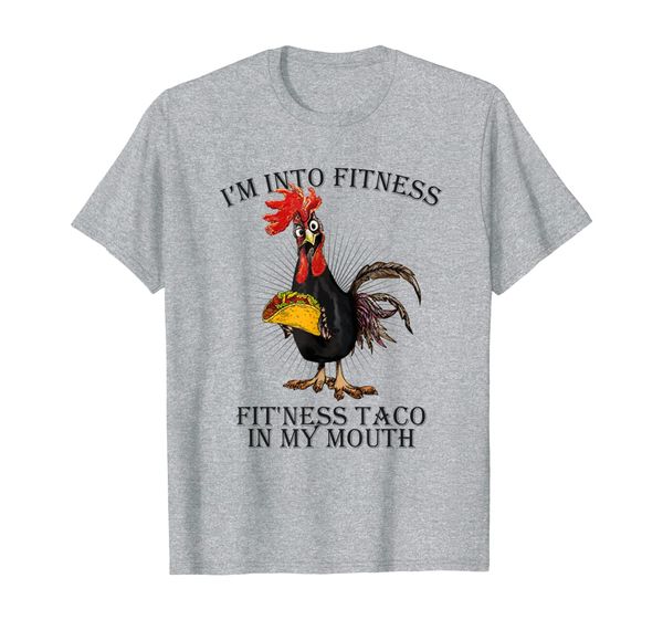 

cocker i'm into fitness taco in my mouth funny gym gifts t-shirt, White;black