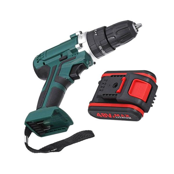 

professiona electric drills 48v cordless drill rechargeable 6500mah battery screwdriver power tools mini drilling