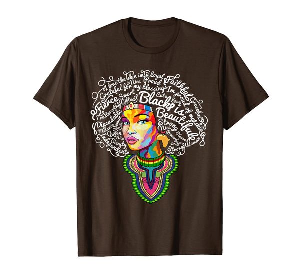 

african dashiki afro woman shirt-black history woman tee, White;black