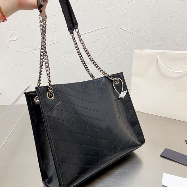 

chain niki tote bag luxury designer handbag imitation brand classic fashion lady wallet cowhide leather clutch wallets