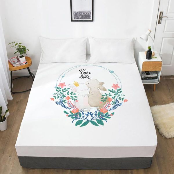 

sheets & sets animal cartoon kids elastic fitted sheet bed with an band mattress cover for children baby flower